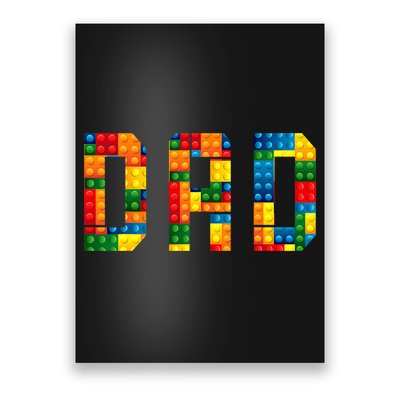 Dad Brick Builder Funny Blocks Master Builder Poster
