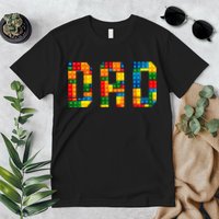 Dad Brick Builder Funny Blocks Master Builder Premium T-Shirt