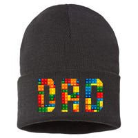 Dad Brick Builder Funny Blocks Master Builder Sustainable Knit Beanie