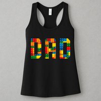 Dad Brick Builder Funny Blocks Master Builder Womens Tank Top