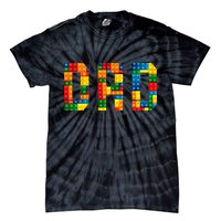 Dad Brick Builder Funny Blocks Master Builder Tie-Dye T-Shirt