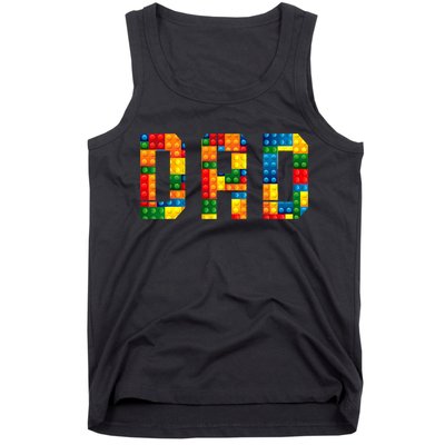 Dad Brick Builder Funny Blocks Master Builder Tank Top