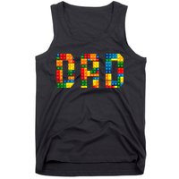 Dad Brick Builder Funny Blocks Master Builder Tank Top