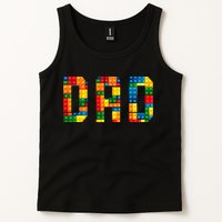 Dad Brick Builder Funny Blocks Master Builder Tank Top