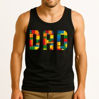 Dad Brick Builder Funny Blocks Master Builder Tank Top