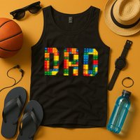 Dad Brick Builder Funny Blocks Master Builder Tank Top