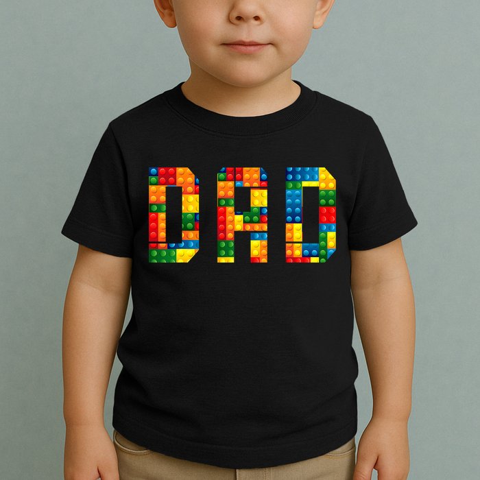 Dad Brick Builder Funny Blocks Master Builder Toddler T-Shirt