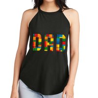 Dad Brick Builder Funny Blocks Master Builder Women's Perfect Tri Rocker Tank