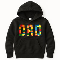 Dad Brick Builder Funny Blocks Master Builder Kids Hoodie