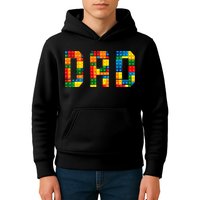 Dad Brick Builder Funny Blocks Master Builder Kids Hoodie