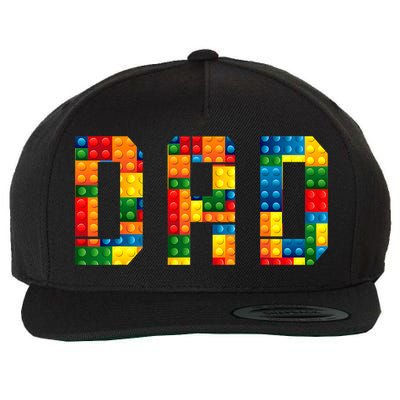 Dad Brick Builder Funny Blocks Master Builder Wool Snapback Cap