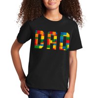 Dad Brick Builder Funny Blocks Master Builder Kids T-Shirt