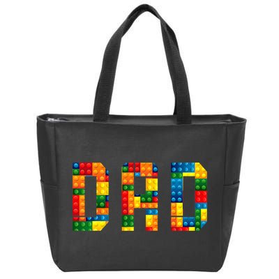Dad Brick Builder Funny Blocks Master Builder Zip Tote Bag