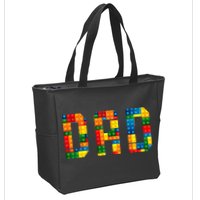 Dad Brick Builder Funny Blocks Master Builder Zip Tote Bag