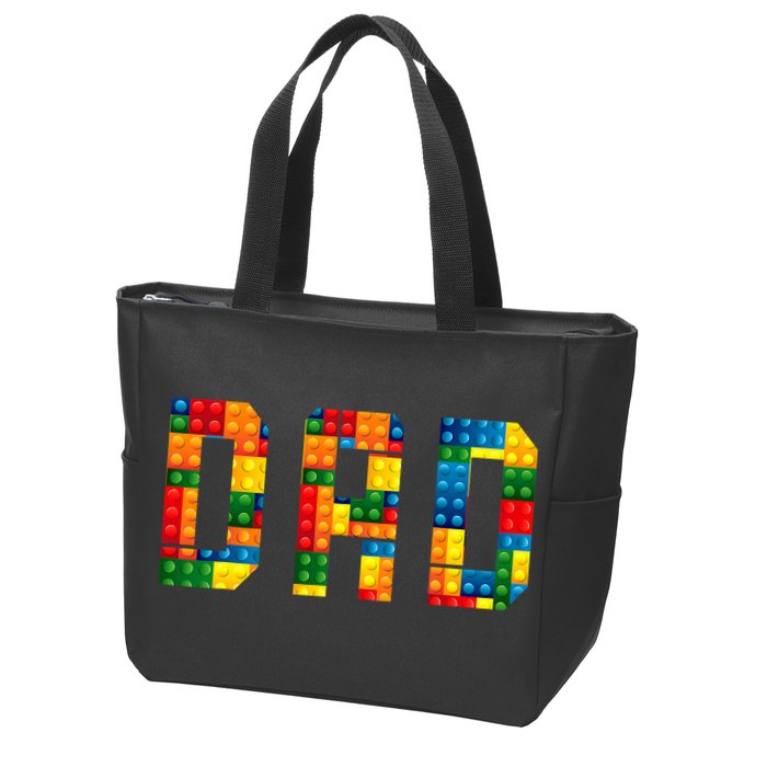 Dad Brick Builder Funny Blocks Master Builder Zip Tote Bag