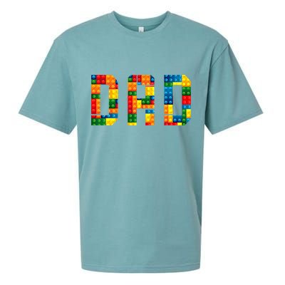 Dad Brick Builder Funny Blocks Master Builder Sueded Cloud Jersey T-Shirt