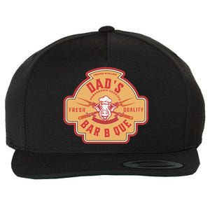 Dad's Bar B Que Griller Design Wool Snapback Cap