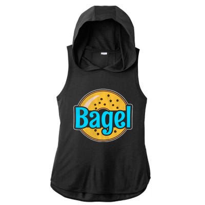 Distressed Bagel Baking And Bagel Lovers Baker Gift Ladies PosiCharge Tri-Blend Wicking Draft Hoodie Tank