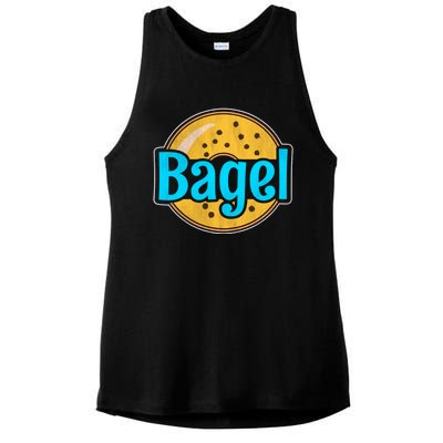 Distressed Bagel Baking And Bagel Lovers Baker Gift Ladies PosiCharge Tri-Blend Wicking Tank