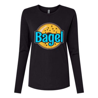 Distressed Bagel Baking And Bagel Lovers Baker Gift Womens Cotton Relaxed Long Sleeve T-Shirt