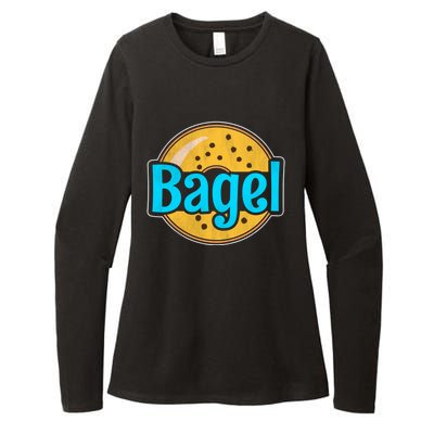 Distressed Bagel Baking And Bagel Lovers Baker Gift Womens CVC Long Sleeve Shirt