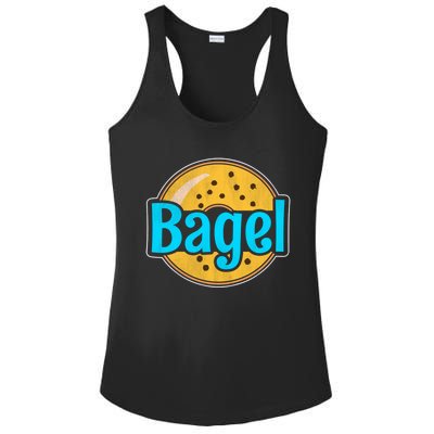 Distressed Bagel Baking And Bagel Lovers Baker Gift Ladies PosiCharge Competitor Racerback Tank