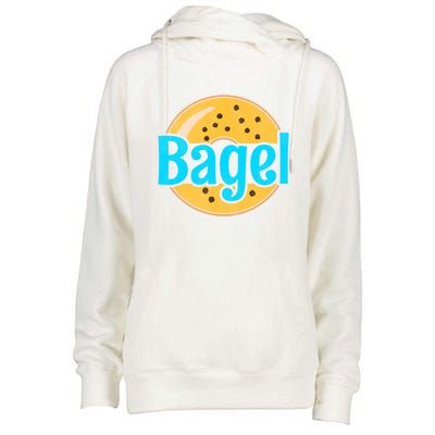 Distressed Bagel Baking And Bagel Lovers Baker Gift Womens Funnel Neck Pullover Hood