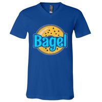 Distressed Bagel Baking And Bagel Lovers Baker Gift V-Neck T-Shirt