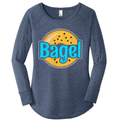 Distressed Bagel Baking And Bagel Lovers Baker Gift Women's Perfect Tri Tunic Long Sleeve Shirt