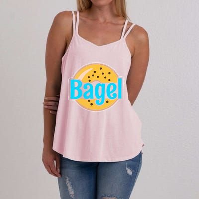 Distressed Bagel Baking And Bagel Lovers Baker Gift Women's Strappy Tank