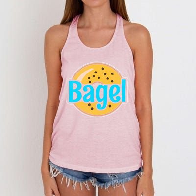 Distressed Bagel Baking And Bagel Lovers Baker Gift Women's Knotted Racerback Tank