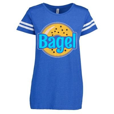 Distressed Bagel Baking And Bagel Lovers Baker Gift Enza Ladies Jersey Football T-Shirt