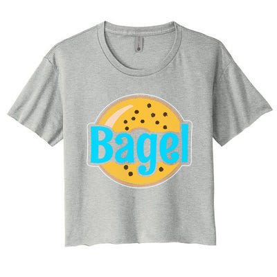 Distressed Bagel Baking And Bagel Lovers Baker Gift Women's Crop Top Tee