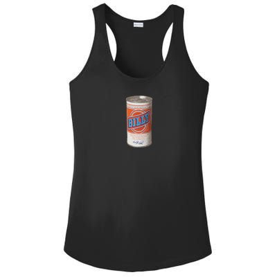 Defunct Billy Beer Can Ladies PosiCharge Competitor Racerback Tank