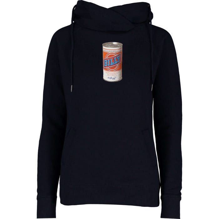 Defunct Billy Beer Can Womens Funnel Neck Pullover Hood