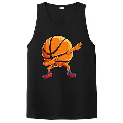 Dabbing Basketball Ball Funny Sports Player PosiCharge Competitor Tank