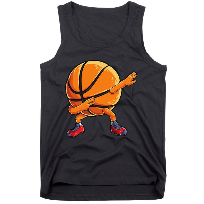 Dabbing Basketball Ball Funny Sports Player Tank Top