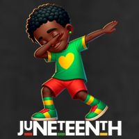Dabbing Black Brown Skin Prince Junenth 1865 Gift 7 Panel Mesh Trucker Snapback Hat