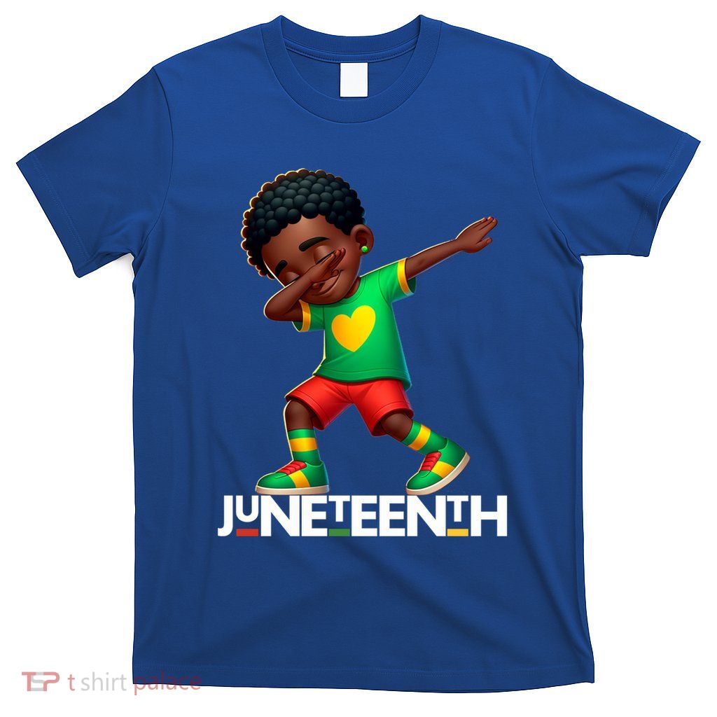 Dabbing Black Brown Skin Prince Junenth 1865 Gift T-Shirt