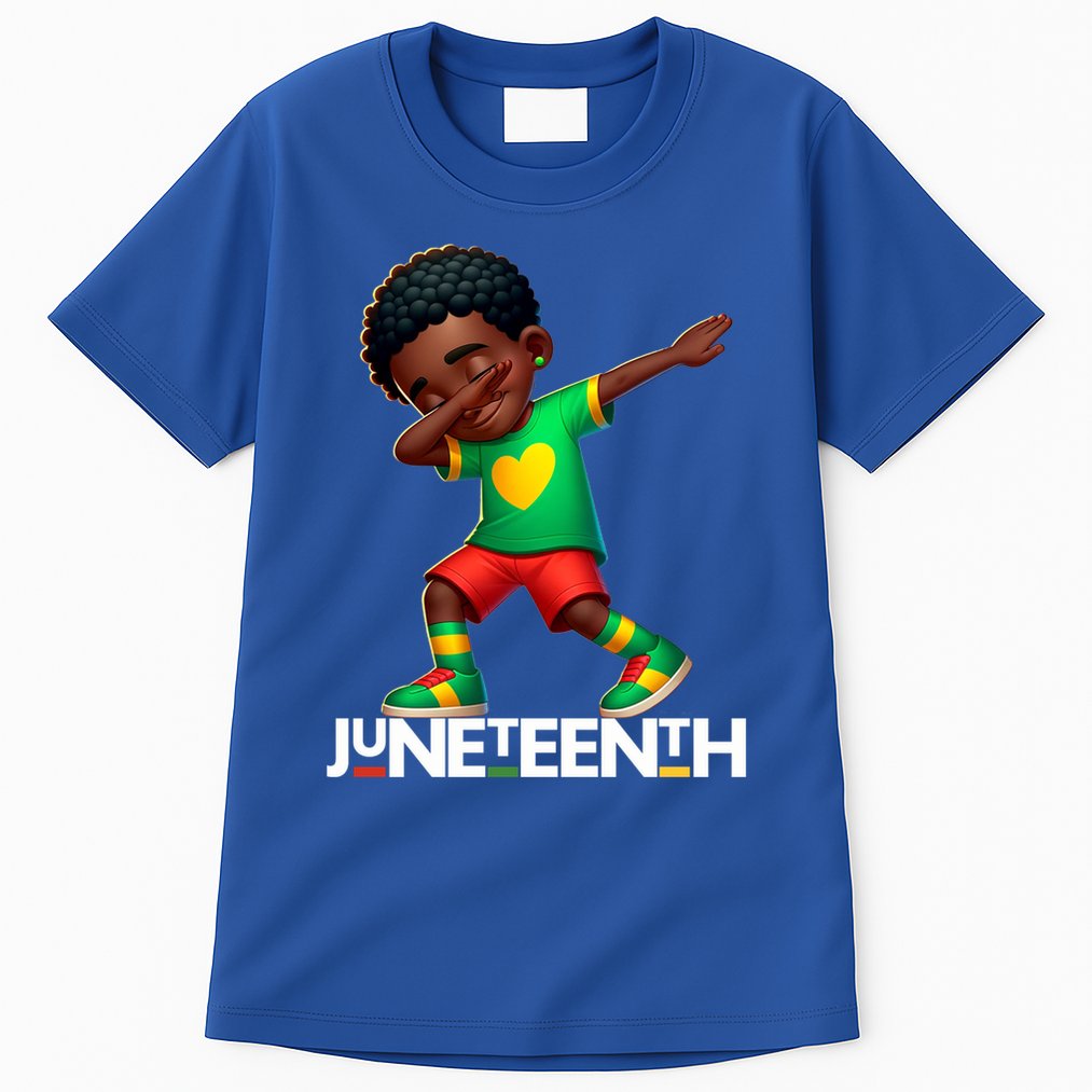 Dabbing Black Brown Skin Prince Junenth 1865 Gift Tall T-Shirt
