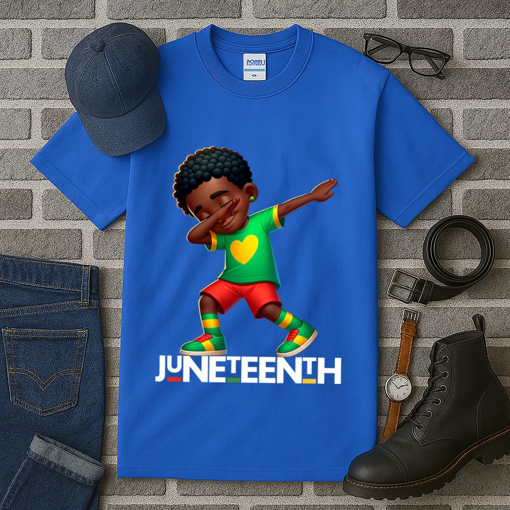 Dabbing Black Brown Skin Prince Junenth 1865 Gift Tall T-Shirt
