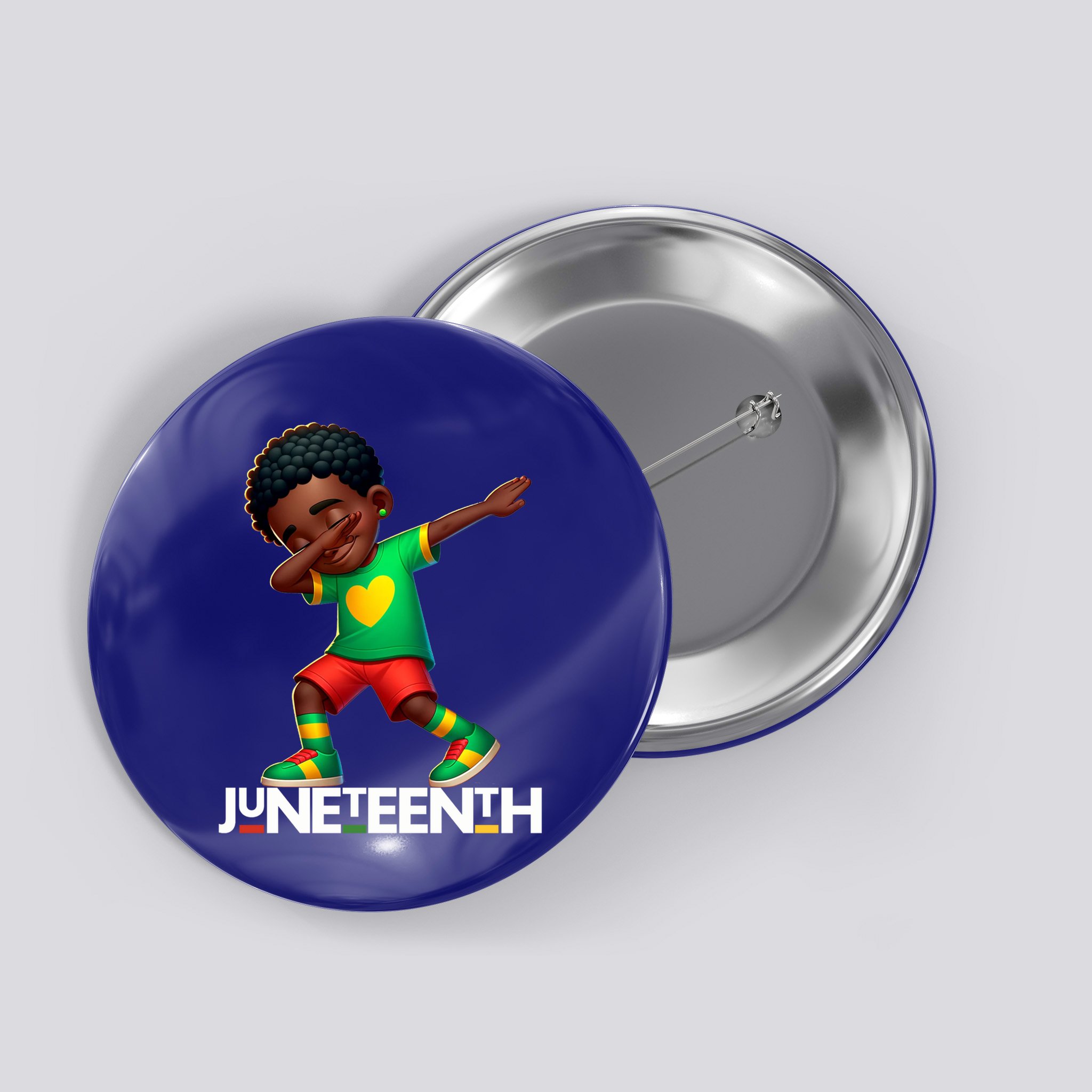 Dabbing Black Brown Skin Prince Junenth 1865 Gift Button