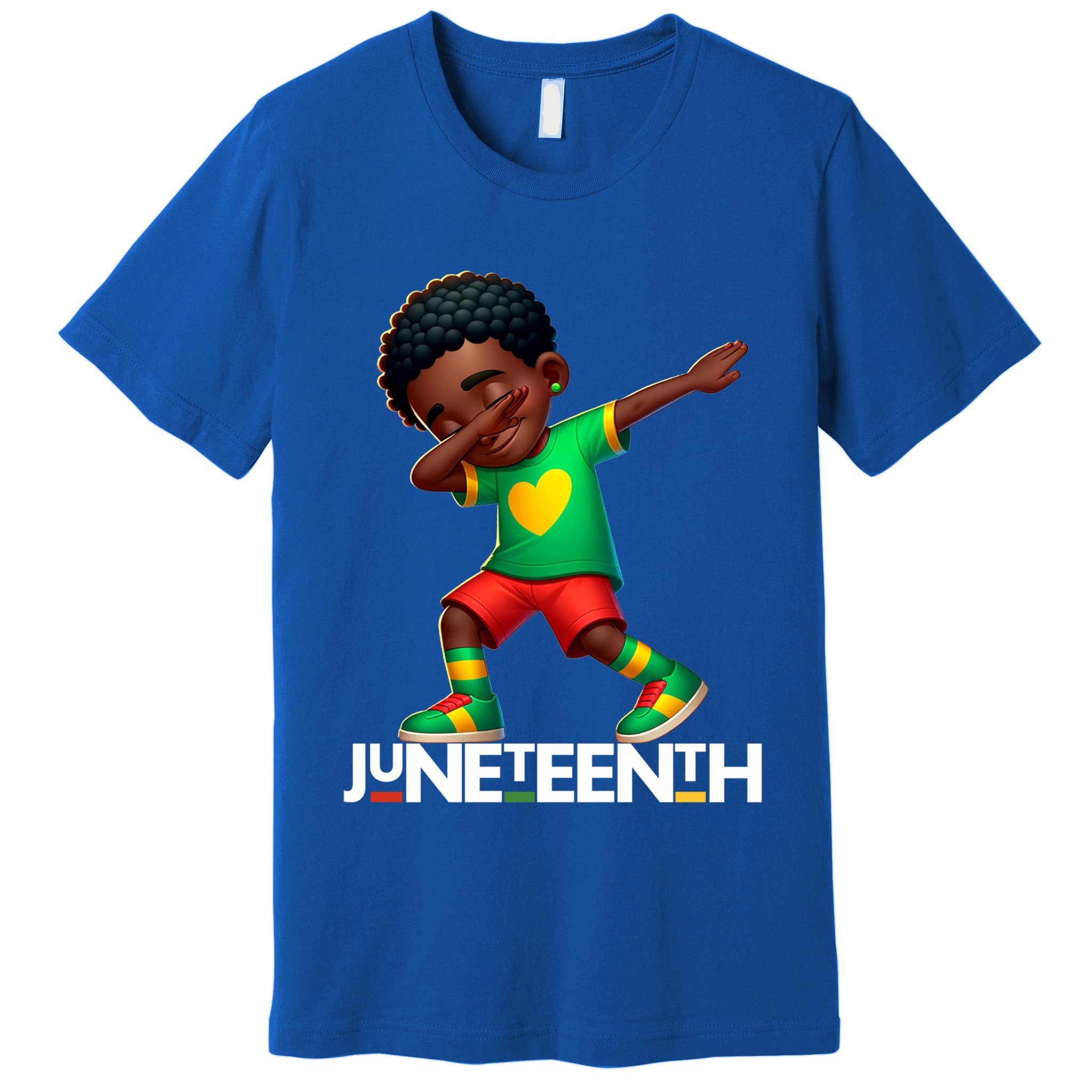 Dabbing Black Brown Skin Prince Junenth 1865 Gift Premium T-Shirt