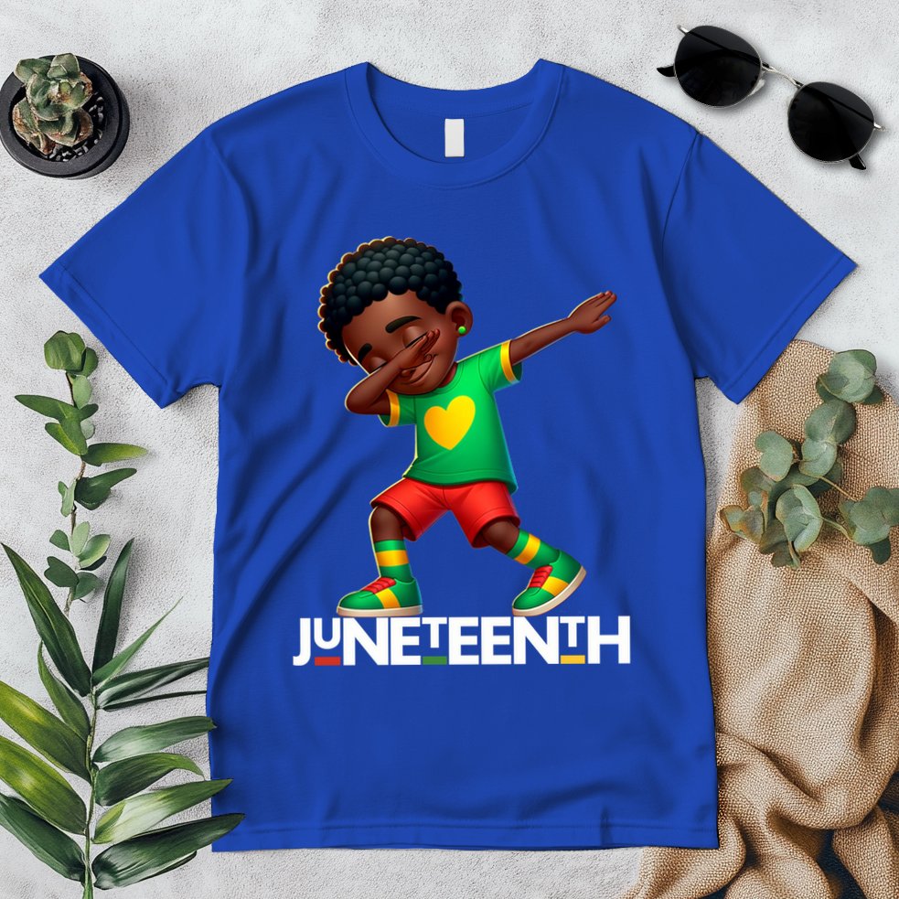Dabbing Black Brown Skin Prince Junenth 1865 Gift Premium T-Shirt