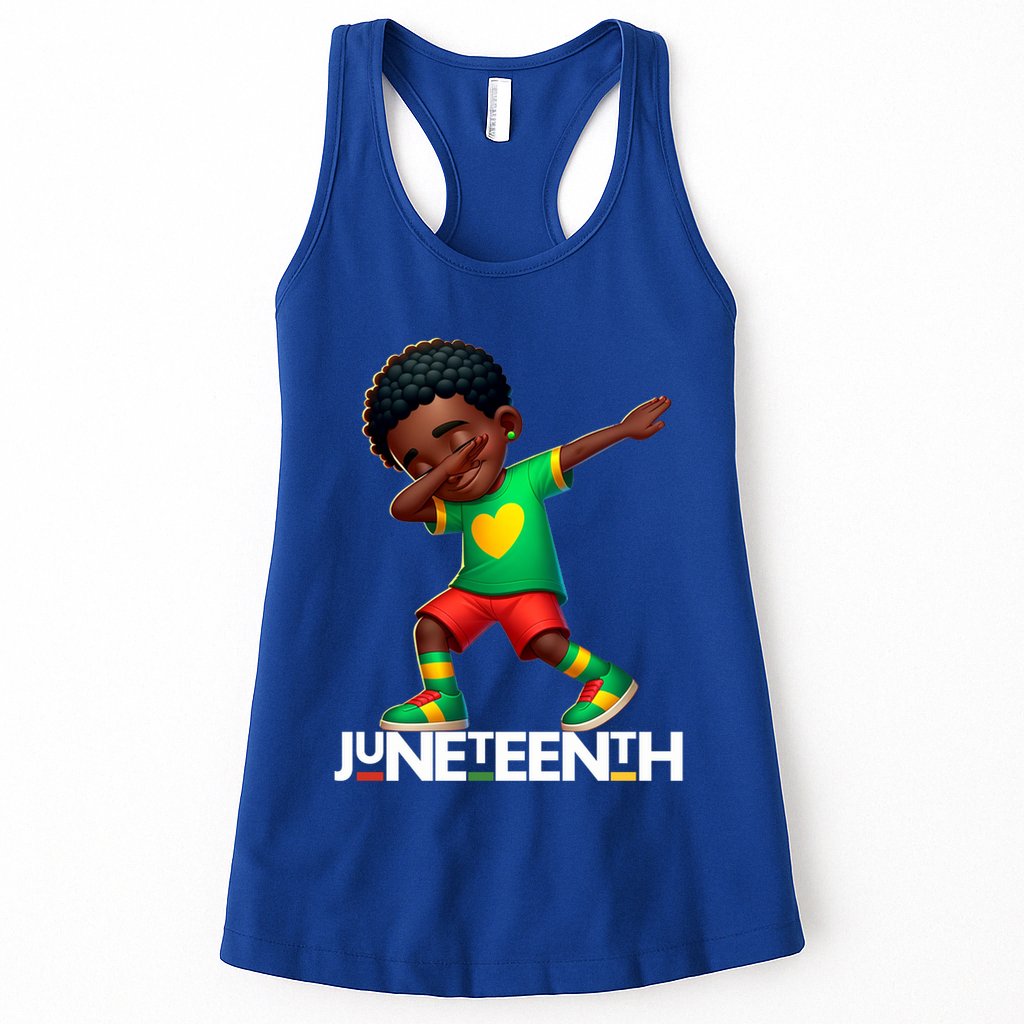 Dabbing Black Brown Skin Prince Junenth 1865 Gift Womens Tank Top