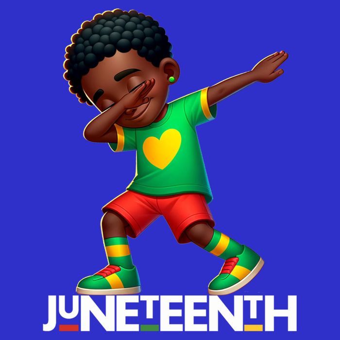 Dabbing Black Brown Skin Prince Junenth 1865 Gift Womens T-Shirt