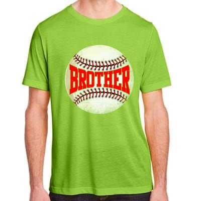 Distressed Baseball Brother Funny Fathers Day Gift Adult ChromaSoft Performance T-Shirt