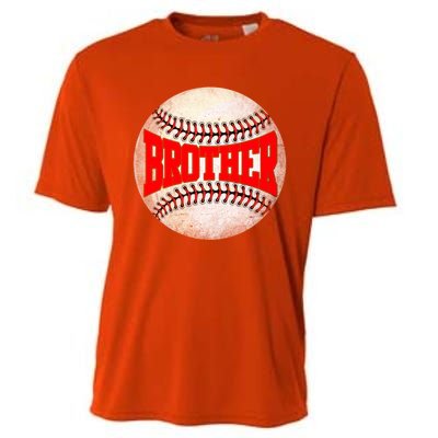 Distressed Baseball Brother Funny Fathers Day Gift Cooling Performance Crew T-Shirt