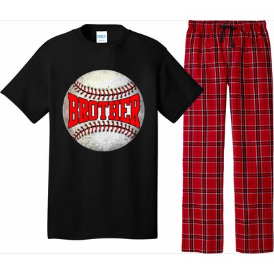 Distressed Baseball Brother Funny Fathers Day Gift Pajama Set