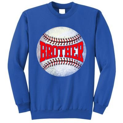 Distressed Baseball Brother Funny Fathers Day Gift Sweatshirt